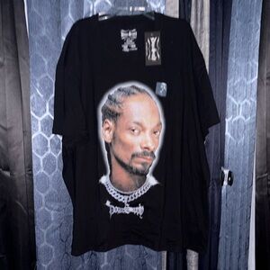 $4 SALE NWT snoop dogg 3XL men’s face logo ice bling rap Black Graphic dog